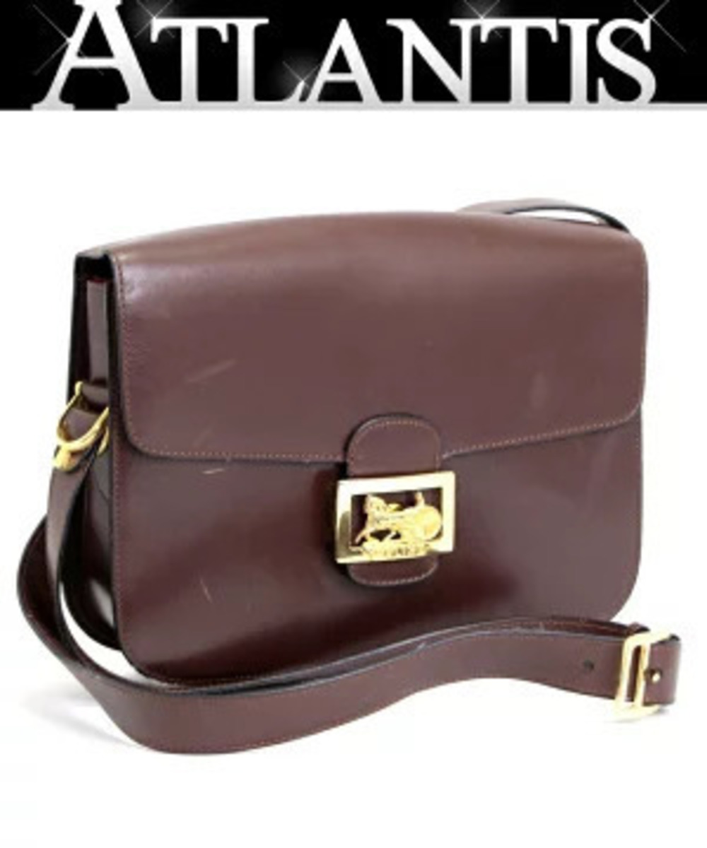 Celine Carriage Shoulder Bag Leather Brown